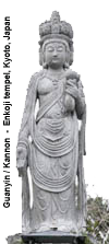 Beeld van de Godin Guan Yin / Kannon in Japan